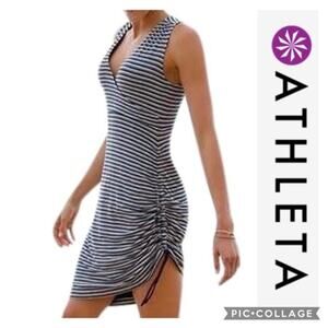Athleta Sweetwater Reversible Dress Side Ruche Beach Pool Summer Women's XS